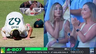 Travis Head&rsquo;s wife Jessica&rsquo;s amazing reaction to his century in the 3rd Test of the 2025 Ashes.