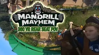 Mandrill Mayhem - FIRED IN REVERSE. - 360 VR POV from the rear seats - Chessington Jumanji Ride