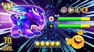 RAVEN Dragon with 5 Star MAX LEVEL 70 in Dragon City 😍