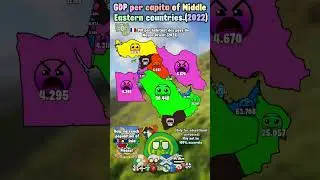 GDP per capita of Middle Eastern counties.(2022) #map #middleeast