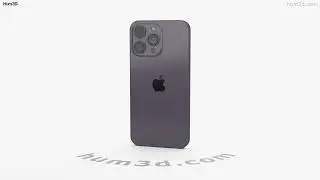 Apple iPhone 14 Pro Max Deep Purple 3D model by Hum3D.com