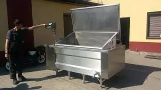 Revic 1000L Stainless steel jacketed boiling kettle with unloader