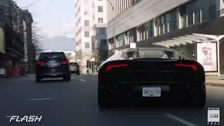 THE FLASH S5X10 - THE FLASH CHASES LAMBORGHINI! [HD] THE FLASH & THE FURIOUS  01.15.18