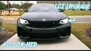Best BMW F87 M2 Headlight Bulb Upgrade - 6000k HID with LED Turn Signals