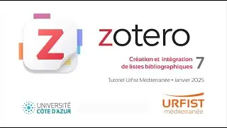 07 -  Zotero 7 - Création de listes bibliographiques
