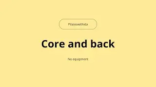 Christmas challenge Day 3 - Core and back (no equipment)