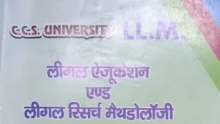 LLM LEGAL EDUCATION AND RESEARCH METHODOLOGY PART -3