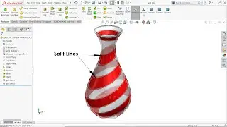 How to Sketched on a curved Surface in Solidworks-Split Line