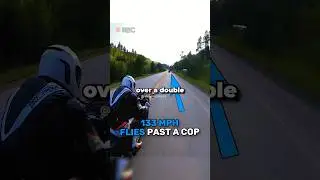 Biker FLIES Past a Cop at 133 MPH... 🤯 @maxwrist