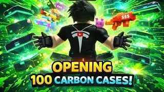 OPENING 100 CARBON CASES (Roblox Big Paintball 2)