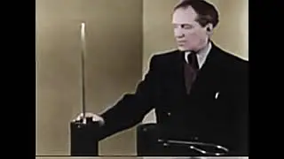 Leon Theremin playing his own instrument (colorized)