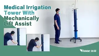 160-260cm Mechanically Lift Assisted Medical Treatment Infusion Stand with 4 Hooks