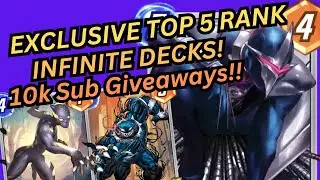 Exclusive Top 5 Broken Marvel Snap Deck and HUGE Giveaways! 10k Subscriber Special!
