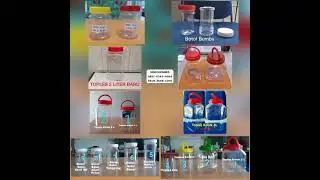 Toples Kotak Bulat Botol Selai Bumbu Plastik PET #udsidomumbul #toples #botol