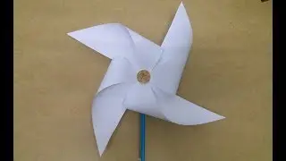 COMO HACER UN MOLINO DE VIENTO DE PAPEL CON UN FOLIO