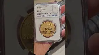 Panda Gold Coin - 2017 -  500 Yuan Face Value #shorts #gold
