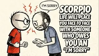 SCORPIO LIFE WILL PLACE YOU FACE TO FACE WITH SOMEONE WHO OWES YOU AN -  I'M SORRY