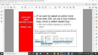 Lecture 5: 8051uC Jump, Loop and Call Instructions