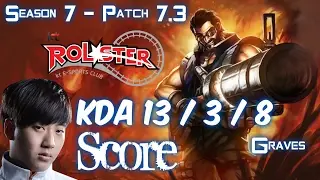 KT Score GRAVES vs ELISE Jungle - Patch 7.3 KR Ranked
