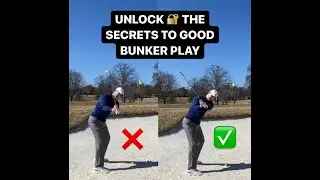 FLYT Golf. Bunker tips. Round your swing plane to stay shallow. #golf #golfinstruction #golftips
