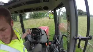 Massey Ferguson 4355 Flailing overgrown paddocks