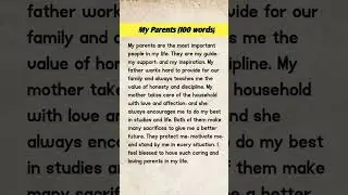 My Parents (100 words) #learn #englishspoken #essay #learnenglishwithdsm