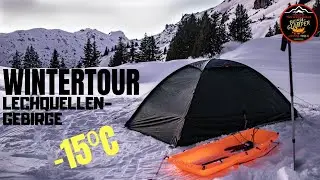 Wintertour im Lechquellengebirge - Pulka, Tourenski, Hilleberg Unna