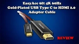 Easyacc Gold Plated USB Type C to HDMI 2.0 Adapter Cable - Samsung DEX Compatible!