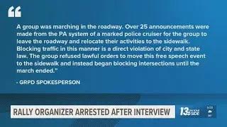 Grand Rapids Police shares statement after protester arrested