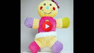 Christmas Dog Toy | Gingerbread Squeaky Plush Dog Toy, 9&rdquo; | Gingerbread Woman, by Fukits