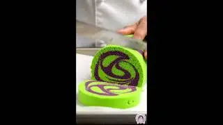Multicolor marzipan log cutting ASMR🍥🔪