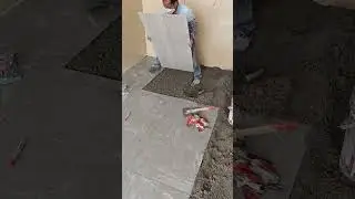 &zwnj;Floor tile adhesive application #tools #technique
