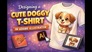 Designing a Cute Doggy T-shirt in Adobe Illustrator  | Vector Art Process