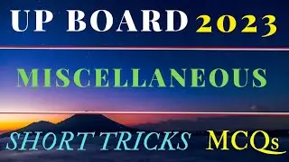 MISCELLANEOUS || #upboard2023 || #shorttricks || BY SANDEEP GANGWAR