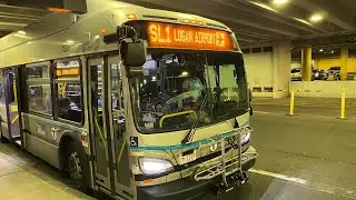 MBTA Silver Line: On Board 2022 NF XDE60 Artic Hybrid #1339 On Bus Route SL1 To Airport (11/15/2023)