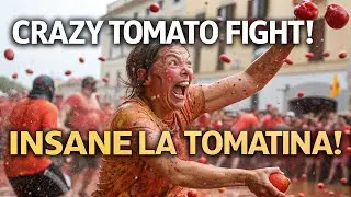 The Ultimate Tomato Fight in Spain! Secrets of La Tomatina 🍅🔥