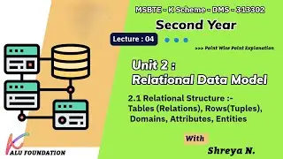 2.1 Relational Structure: Table, Rows, Domain, Attribute, Entities| K Scheme DMS | 313302 | Shreya N