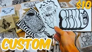 Making Custom Stickers - Durability Test Printing Light Blue Thermal Stickers
