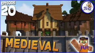 MEDIEVAL BRIDGE BUILDINGS - MINECRAFT - EP 20 - Stickz Plays Minecraft S3