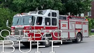 Laval Fire Department (SSIL) Fire trucks responding on St-Martin Blvd in the Chomedey district