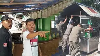 Satpol PP Tualang Siak Tertibkan Lapak Pedagang di Atas Trotoar