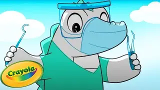 Terrified of the Dentist! 🦷👀 Scribble Scrubbies Pets | Compilation ✏️ Crayola Kingdom