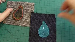 Back stitch on Harris Tweed by Chris Hammacott