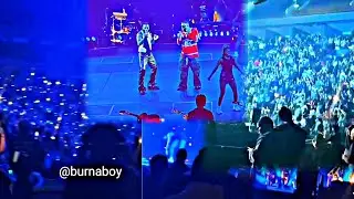 Burnaboy live performance at Central Bell arena Montreal Canada back to back history made