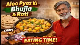 Aloo Pyaz Ki Bhujia Aur Roti | Desi ASMR Cooking | Village Style
