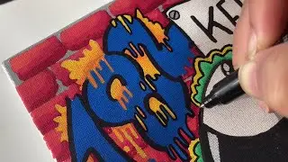 Speed Painting toile et feutres Posca