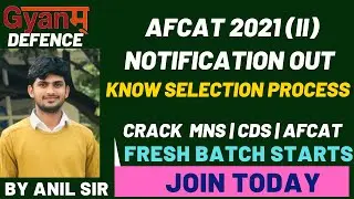 AFCAT (II) 2021 NOTIFICATION OUT | EXAM PATTERN, SYLLABUS | HOW TO CRACK AFCAT EXAM | BY ANIL SIR