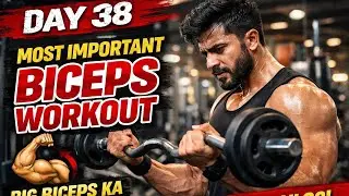 Day 38 | Most Important Biceps Workout 💪 | Big Biceps Secret | Gym Vlog
