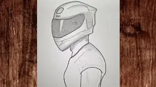 Bike Rider Easy Drawing for Beginners || How to Draw Rider Boy