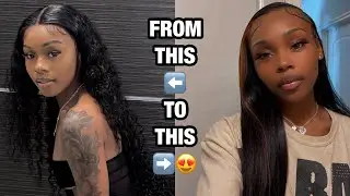 I RELAXED MY WIG AND THIS HAPPENED… | WATERWAVE TO STRAIGHT HAIR FT YOLISSA HAIR